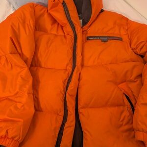 Men's Orange Puffer Jacket